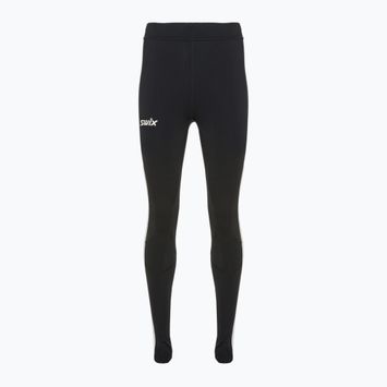Swix Focus Warm pantaloni termici pentru femei negru și alb 22456-10041-XS