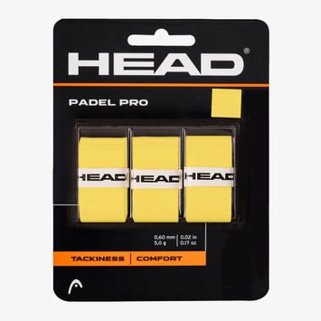 Învelișuri pentru rachete de padel HEAD Padel Pro 3 szt. yellow