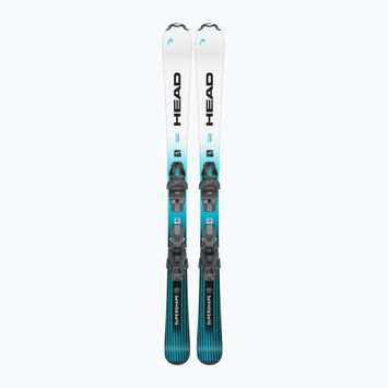 Schiuri de coborâre pentru copii  HEAD Supershape Team Easy JRS + legături Jrs 4.5 GW CA white/blue