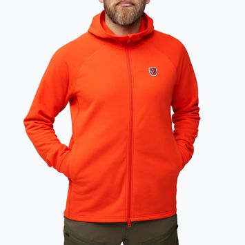 Bluză de trekking pentru bărbați Fjällräven Expedition Fleece Hoodie flame orange