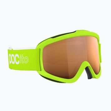 Ochelari de schi pentru copii POC POCito Iris fluorescent yellow/green/partly sunny light orange