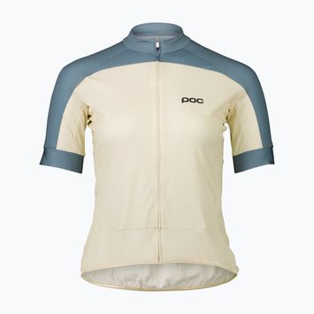Tricou de ciclism pentru femei POC Essential Road Logo okenite off-white/calcite blue