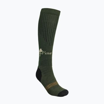 Șosete de trekking pentru bărbați Pinewood Drytex High green/d.brown