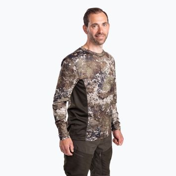 Bluză termoactivă pentru bărbați Pinewood Abisko Merino Base Layer Half Zip d.mossgreen