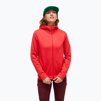 Hanorac pentru femei Peak Performance Rider Tech Zip Hood brilliant red