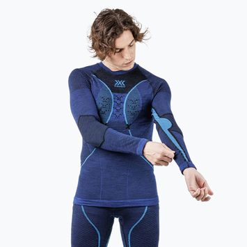 Bluză termică pentru bărbațiX-Bionic Merino dark ocean/sky blue