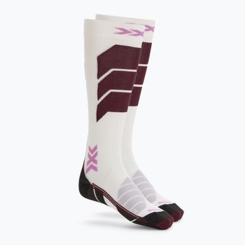 Șosete de schi pentru femei X-Socks Ski Expert Otc x white/lavender