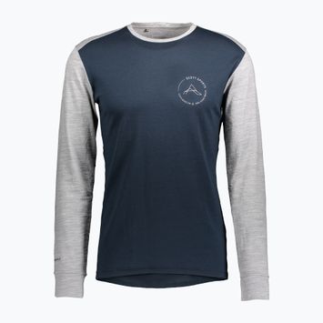 Longsleeve termoactiv pentru bărbați SCOTT Defend Merino dark blue/light grey melange
