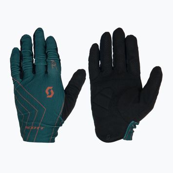 Mănuși de ciclism pentru bărbați SCOTT RC Team aruba green/braze orange