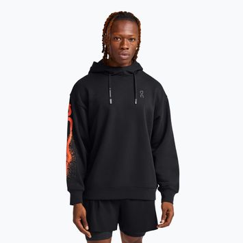Hanorac de alergare pentru bărbați On Running Club Hoodie Cloud black