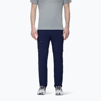 Pantaloni de trekking pentru bărbați Mammut Runbold Zip Off albastru marin 1022-01690-5118-50-10