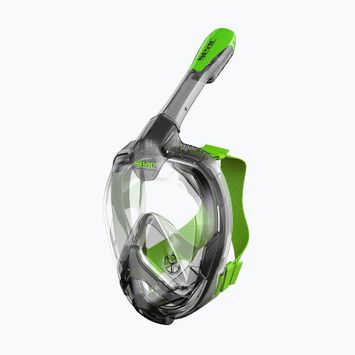 SEAC Magica gri transparent/verde lime mască completă pentru snorkelling