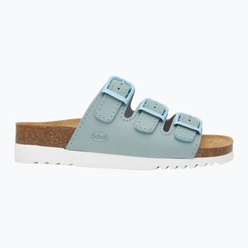 Papuci pentru femei Scholl Rio Wedge Ad Med pale blue