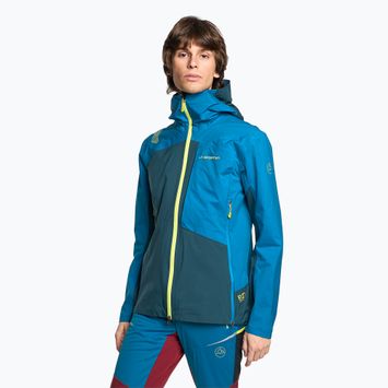 Jachetă de ploaie pentru bărbați La Sportiva Crizzle EVO Shell cu membrană albastru furtună/albastru electric pentru bărbați