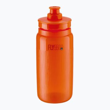 Bidon pentru bicicletă Elite FLY Tex 550 ml clear/orange red