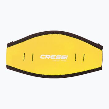 Capac de neopren pentru curea de mască Cressi Neoprene Mask Strap Cover yellow