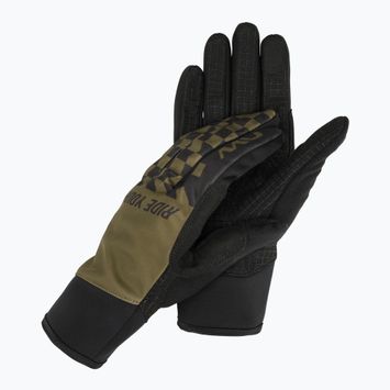 Mănuși de ciclism Northwave Winter Active pentru bărbați, verde pădure/negru