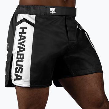 Pantaloni scurți de antrenament pentru bărbați Hayabusa Icon Mid-Thigh MMA black/white
