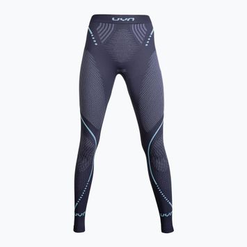 Pantaloni termoactivi pentru femei UYN Evolutyon UW Long charcoal/anthracite/aqua