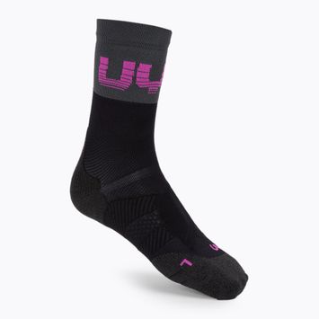 Șosete de ciclism pentru femei UYN Light black /grey/rose violet