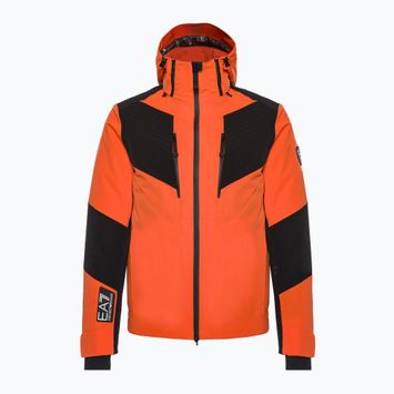 Jachetă de schi pentru bărbați EA7 Emporio Armani Giubbotto 6RPG07 portocaliu fluo