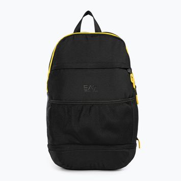 Rucsac pentru bărbați EA7 Emporio Armani Train Logo Tape Backpack 25 l black/giallo