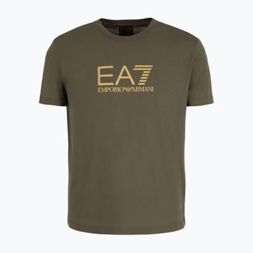 Bărbați EA7 Emporio Armani Train Gold Label Tee Pima Big Logo beetle T-shirt pentru bărbați