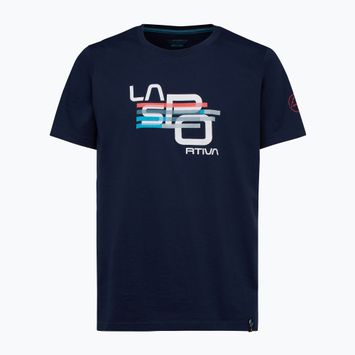 Tricou pentru bărbați La Sportiva Stripe Cube deep sea