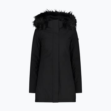 Jachetă de ploaie cu glugă cu fermoar CMP Coat pentru femei  negru 32K3196F/U901