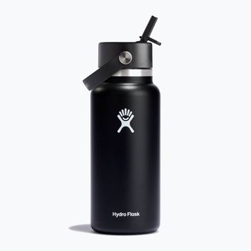 Sticlă termică Hydro Flask Wide Flex Straw 945 ml negru W32BFS001