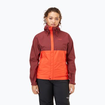 Rab Downpour Eco jachetă de ploaie pentru femei de culoare portocalie și maro QWG-83