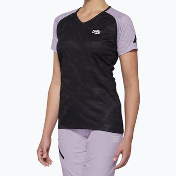 Tricou de ciclism pentru femei 100% Airmatic W black lavender