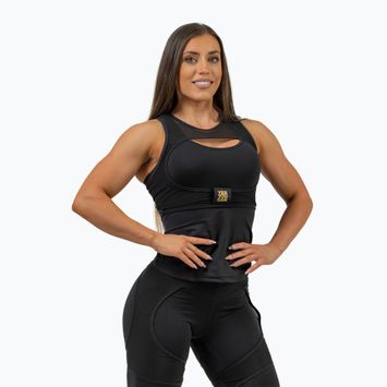 Tricou de antrenament pentru femei NEBBIA Ultra Intense negru/auriu