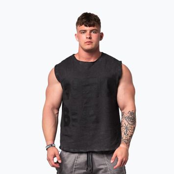 Tank top de antrenament pentru bărbați  Washed-Off Beastin black