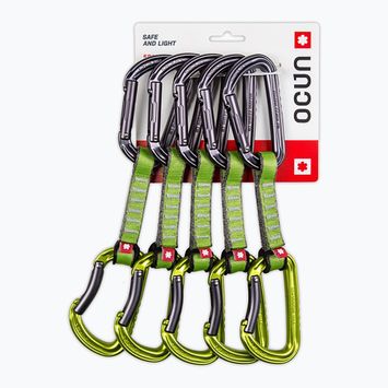 Expres de cățărare Ocun Falcon QD PA 10 cm 5 szt. green