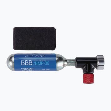 Pompă de bicicletă BBB Cycling Co2 EasyAir + 1x cartuș 16g black