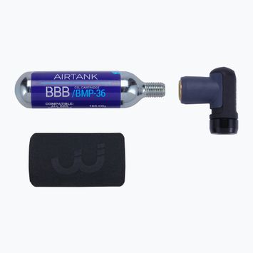 Pompă de bicicletă BBB Cycling Co2 AirPush + 1x nabój 16g black