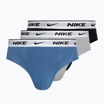 Slipuri pentru bărbați Nike Everyday Cotton Stretch Brief 3 pary star blue/wolf grey/black white