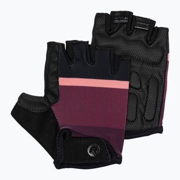 Mănuși de ciclism pentru femei Rogelli Impress II burgundy/coral/negru