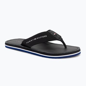 Papuci pentru bărbați Tommy Hilfiger Leather Beach Sandal black