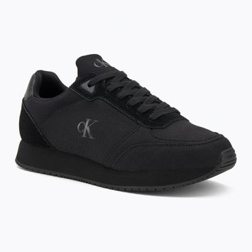 Încălțăminte pentru bărbați Calvin Klein YM0YM01217 Runner Sock Laceup Mg Canvas triple black