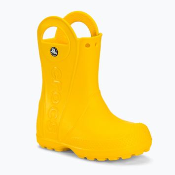 Papuci pentru copii Crocs Handle Rain Boot Kids yellow