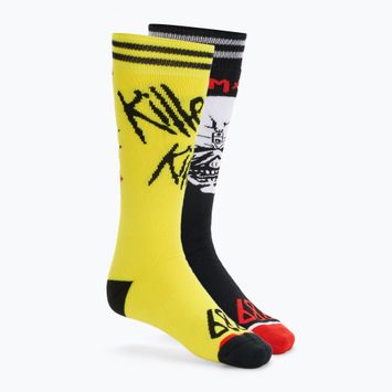 Șosete de snowboard pentru bărbați 686 Iron Maiden black/yellow