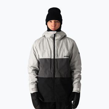 Geacă de snowboard pentru bărbați 686 Smarty 3-in-1 Form white heather colorblock