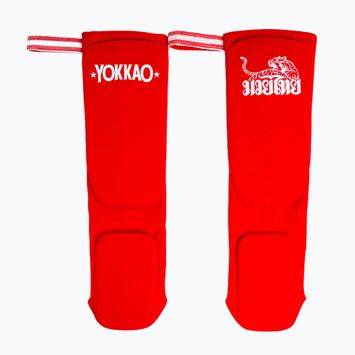 Apărători de tibie YOKKAO Muay Thai Boxing red