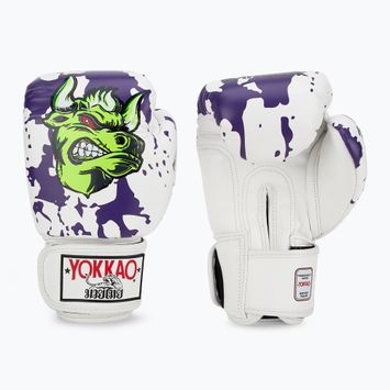Mănuși de box pentru bărbați YOKKAO Angry Bull white