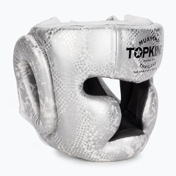 Cască de box Top King Super Star white/silver