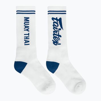 Șosete Fairtex "Muay Thai" alb/albastru