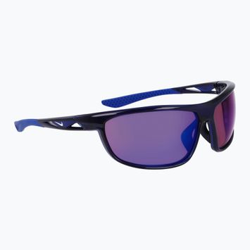 Ochelari de soare Nike Windtrack Run E midnight navy/ road tint/ blue mirror
