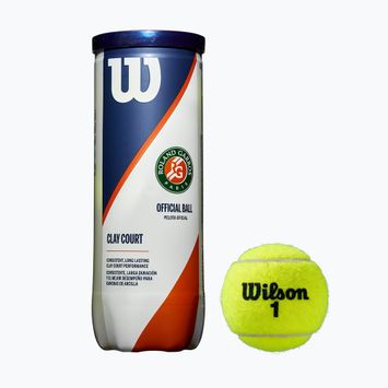 Set de mingi de tenis Wilson Roland Garros Clay Ct 3 buc galben WRT125000